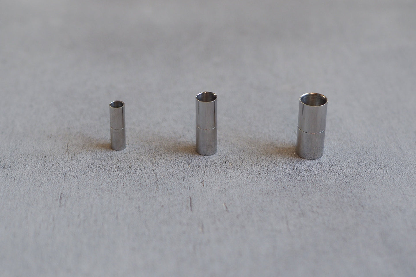 5 Kettenverschlüsse aus Edelstahl, magnetisch, Zylinderform, 4mm, 6mm oder 8mm Lochgröße, Schmuckzubehör