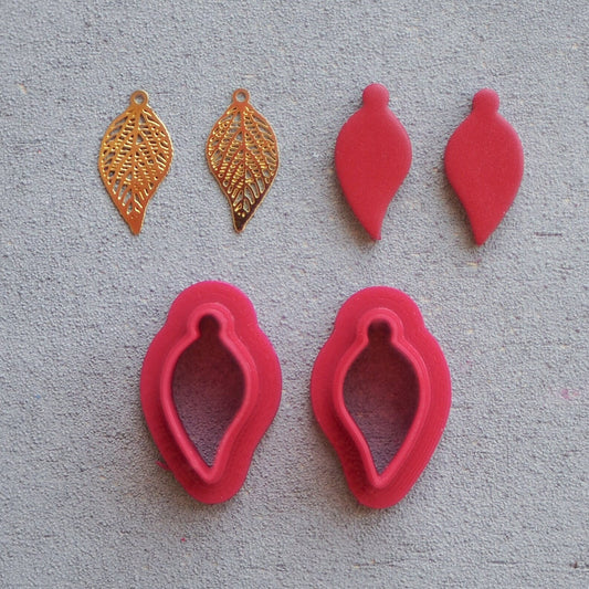 Blatt Ausstecher für Polymer Ton (Fimo, Sculpey, Cernit etc), Blätter Laub, Cutter Werkzeug für Schmuckherstellung mit Polymerton