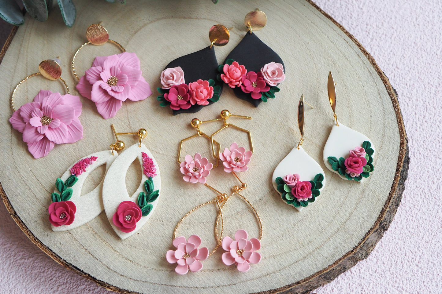 DIY Set "Blütenzauber": Werkzeuge & Material für vielseitige Miniatur Blumen aus Polymerton, Schmuck aus FIMO, Blüten Blätter formen